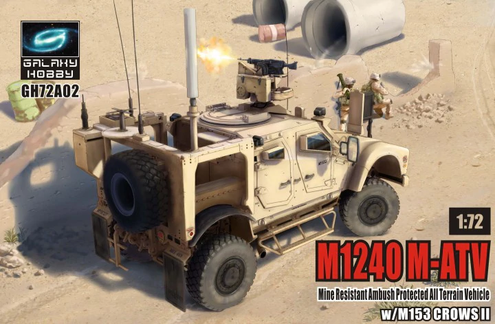 Galaxy Hobby GH72A02 M1240 M-ATV avec M153 CROWS II Véhicule tout-terrain protégé contre les mines et les embuscades 1/72