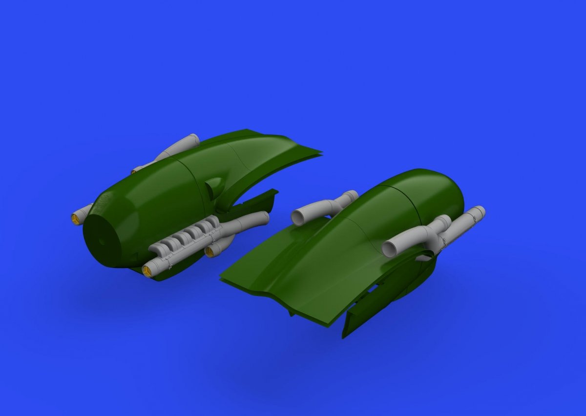 Cheminées d&amp;#39;échappement Eduard 648606 pour Bf 110G-4 au 1/48