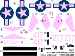 Hobby 2000 72035 TBM-3/3E AVENGER Early (Hasegawa) 1/72  – immagine 2