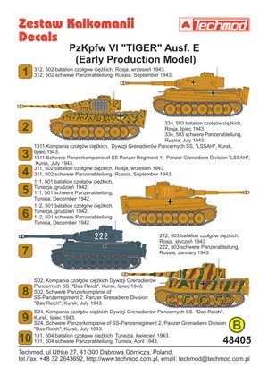 Techmod 48405 - Pz.Kpfw.VI Tiger Ausf.E (Early Production Model) 1/48 – zdjęcie 2