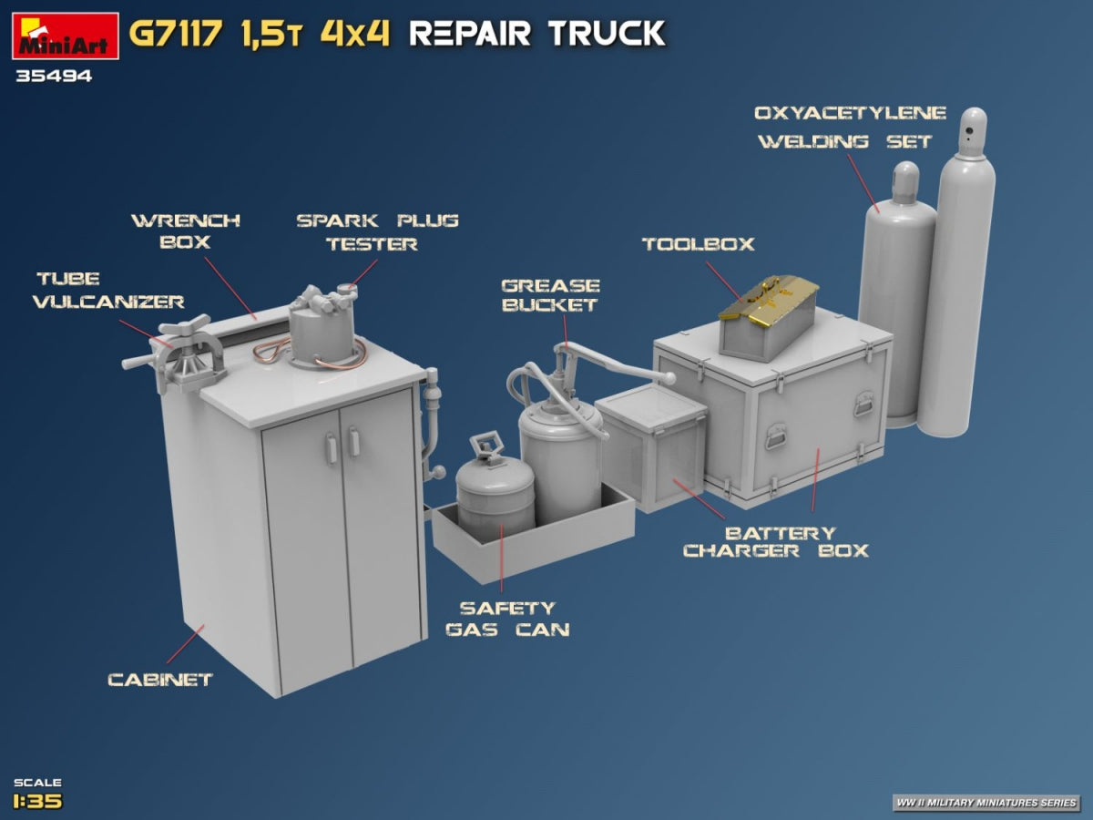 MiniArt 35494 G7117 Camion de réparation 4x4 1,5T 1/35 – imagen 44