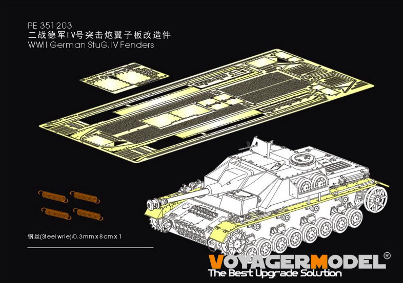 Voyager Model PE351203 Garde-boues pour StuG.IV allemand de la Seconde Guerre mondiale (pour RFM 5060) 1/35