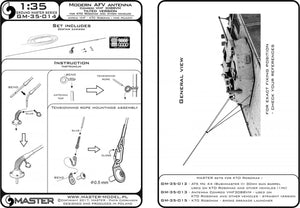 Antenne Master GM-35-014 Comrod VHF3088VM - utilisée sur KTO Rosomak et autres véhicules (1 pc.) - version avec une base coudée (1/35) – image 5