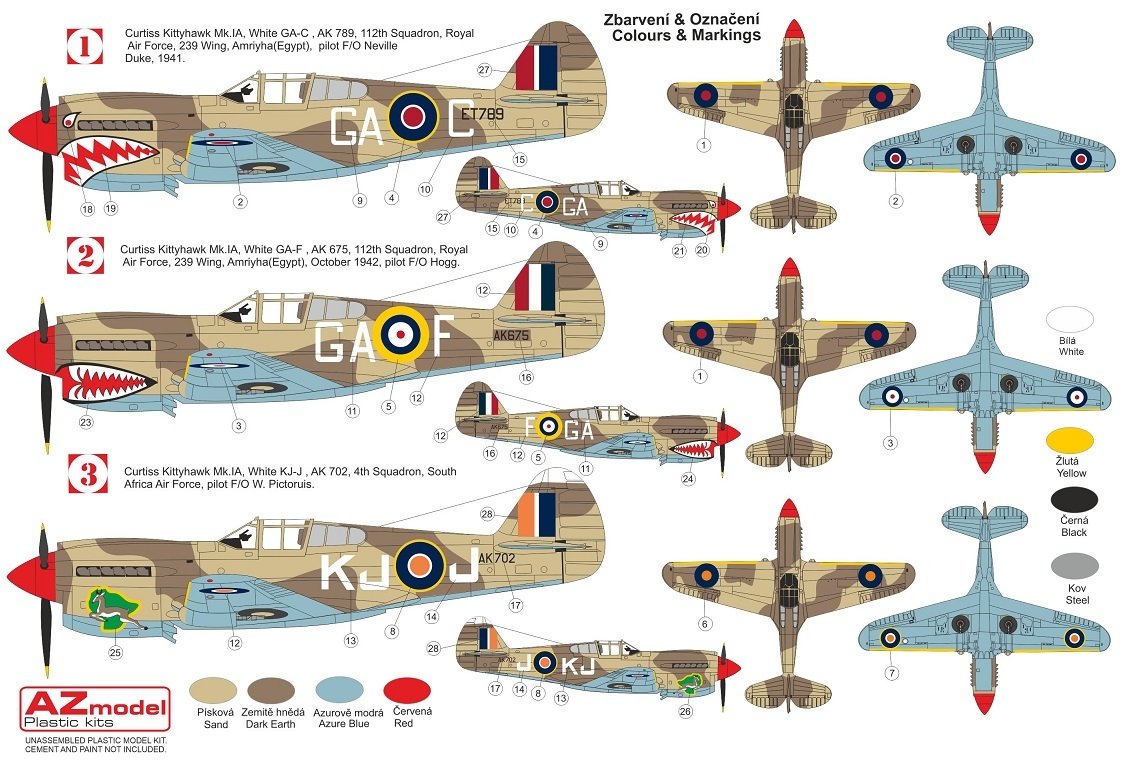 AZ Modèle AZ7693 Kittyhawk Mk.Ia « RAF/SAAF » 1/72 – imagen 2
