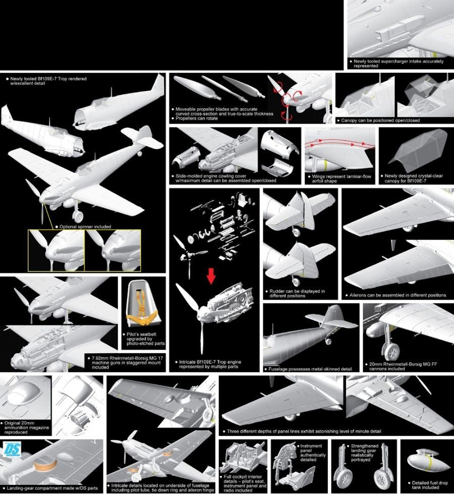 Cyber ​​​​Hobby 3223 Bf109E-7 Trop (1/32) – image 3