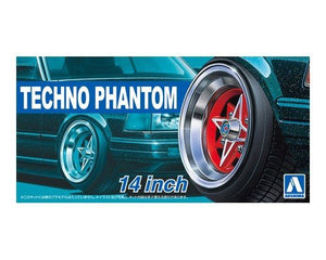 Aoshima 05324 Jantes + Pneus Techno - Phantom 14 1/24