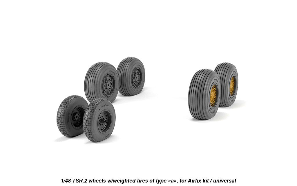 Armory Models AW48412 BAC TSR.2 wheels w/ weighted tires, type “a” (DL) 1/48 – zdjęcie 4