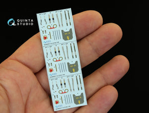 Intérieur imprimé en 3D et coloré sur papier décalcomanie Quinta Studio QD48055 F-4J (pour kit ZM SWS) 1/48 – immagine 2