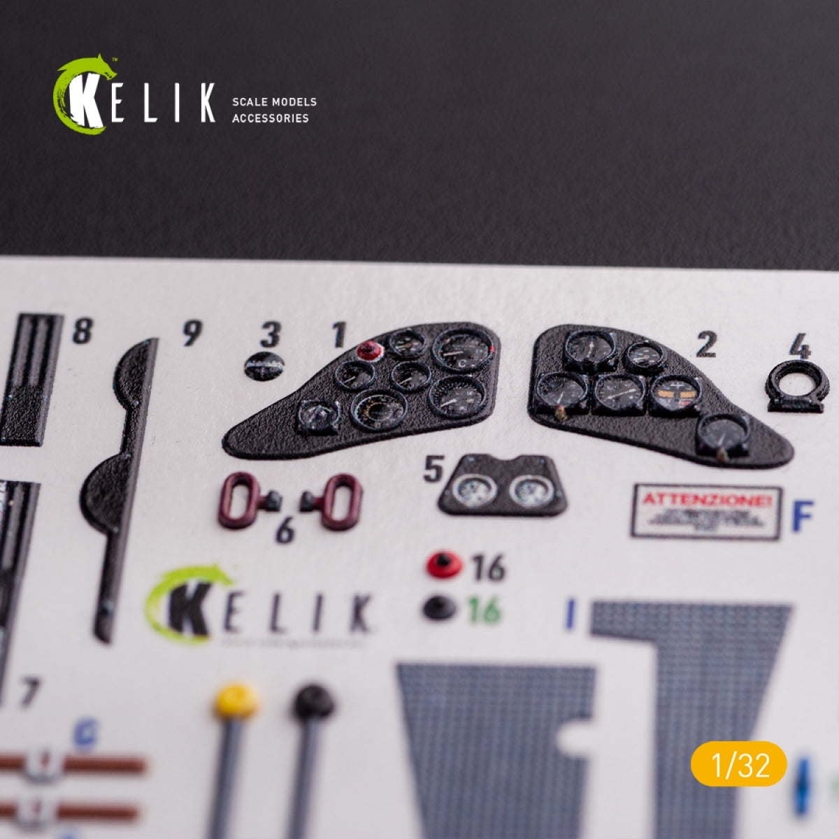 KELIK K32019 CR.42 LW - Décalcomanies 3D intérieures pour kit ICM 1/32 – image 4