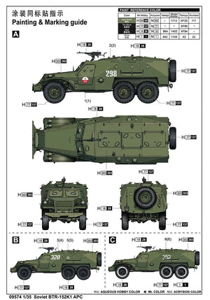 Trumpeter 09574 BTR-152K1 APC soviétique 1/35 – image 4