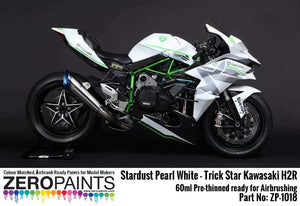 Peinture Zero Paints ZP-1018 Trick Star Kawasaki H2R Blanc nacré Stardust 60 ml – image 2