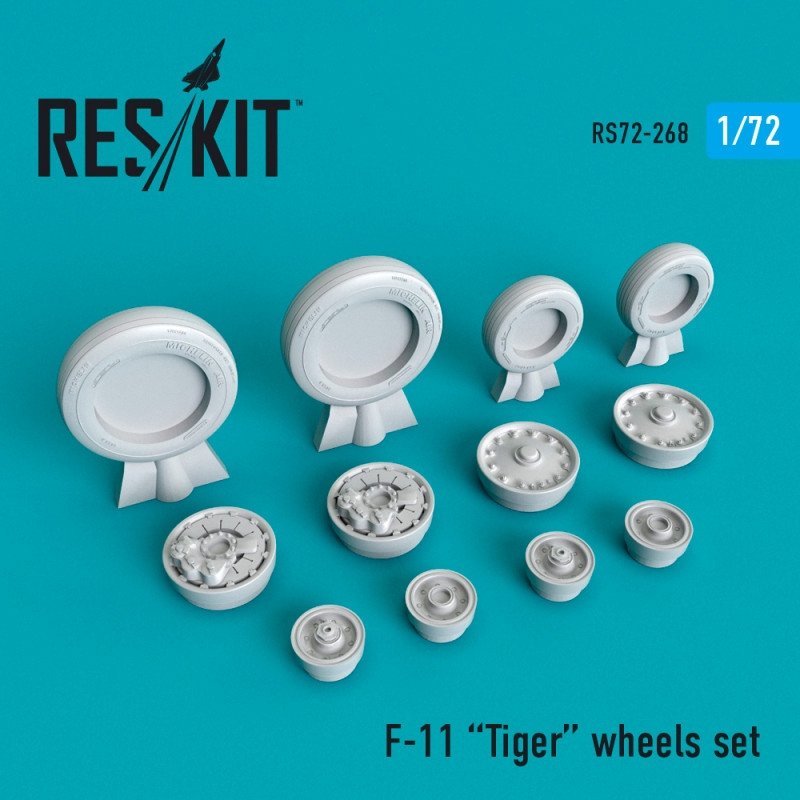 RESKIT RS72-0268 Jeu de roues F-11 Tiger 1/72