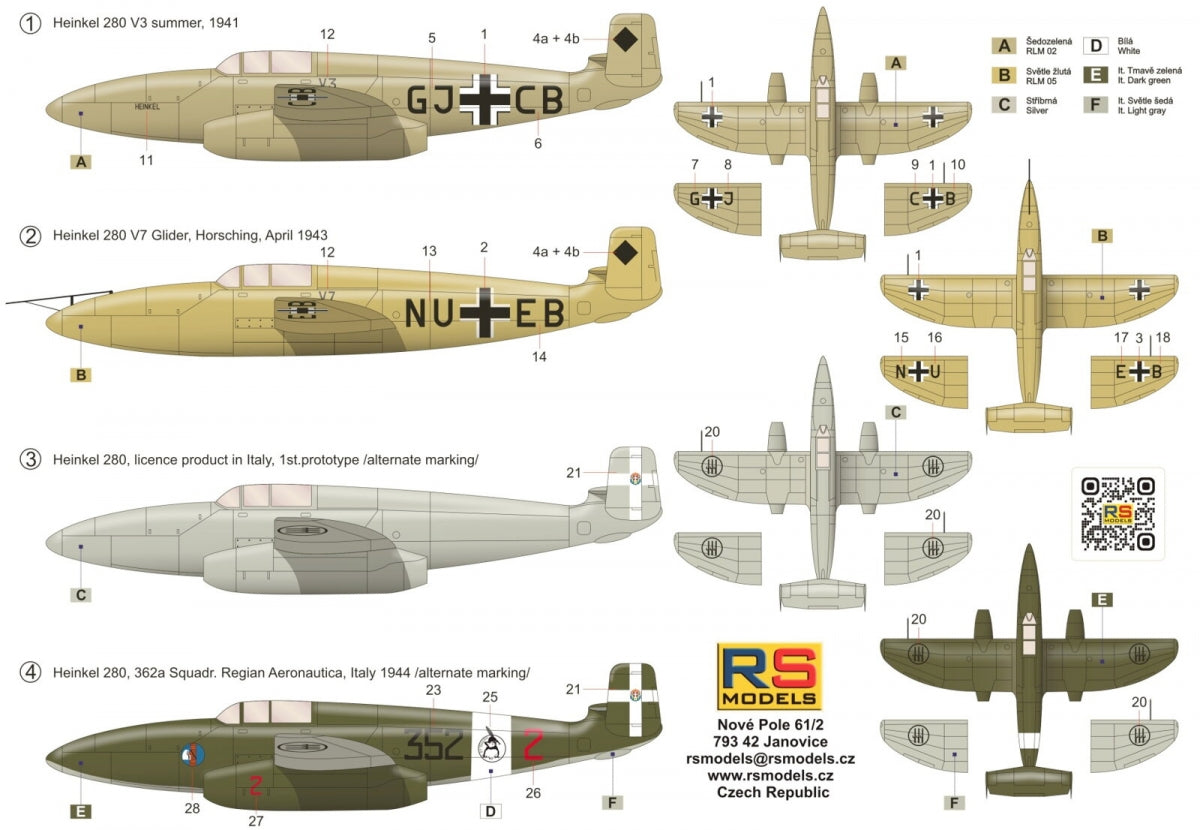 RS Models 92290 Heinkel He-280 V-3 1/72  – Bild 2