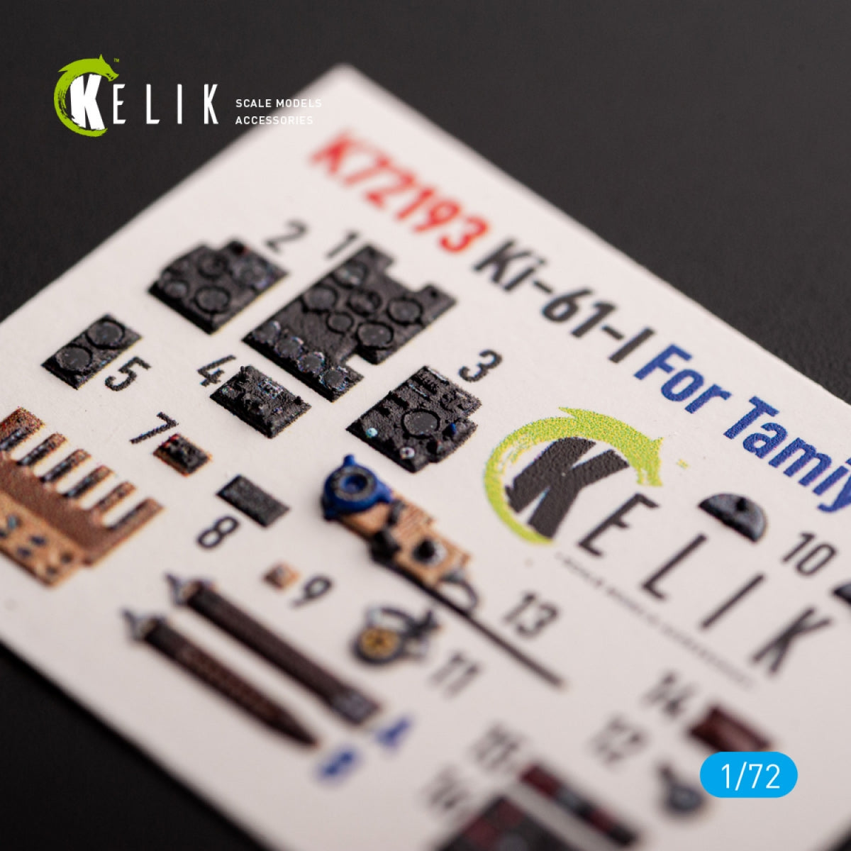 KELIK K72193 KI-61 - interior 3D decals for Tamiya kit 1/72