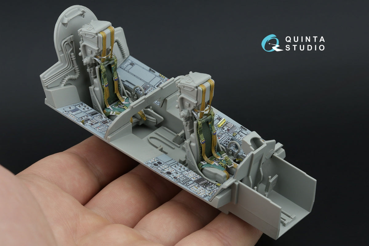 Intérieur imprimé en 3D et coloré sur papier décalcomanie (Italeri) de la Quinta Studio QD+32231 Tornado ECR (avec pièces en résine imprimées en 3D) à l&amp;#39;échelle 1/32 – imagen 10