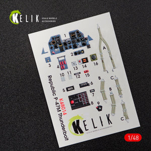 KELIK K48014 P-47M « THUNDERBOLT » DÉCALCOMANIES 3D INTÉRIEURES POUR MAQUETTE TAMIYA 1/48 – Bild 2