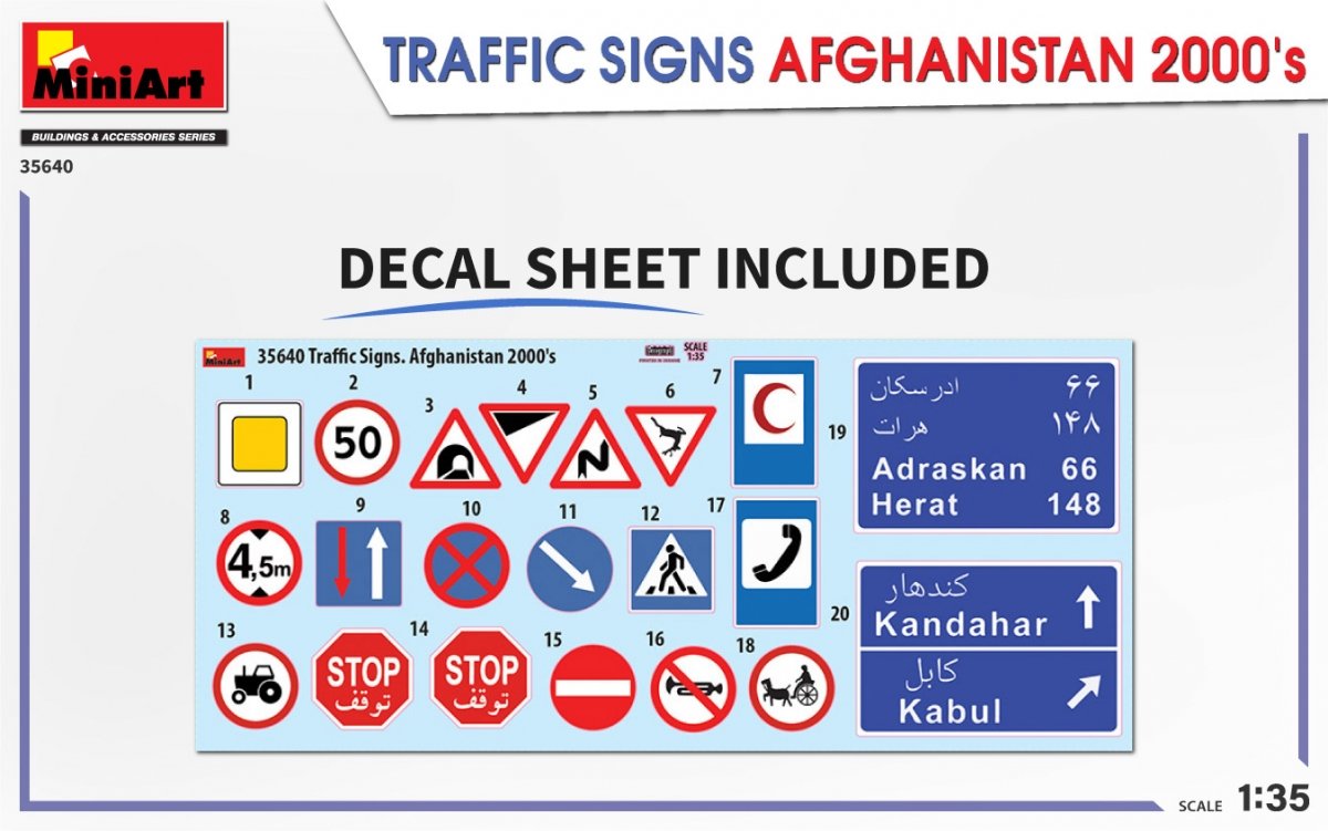 MiniArt 35640 TRAFFIC SIGNS AFGHANISTAN 2000&amp;#39;s 1/35 – image 2