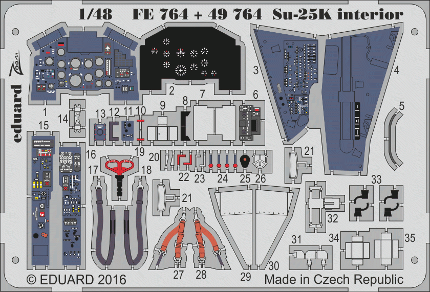 Eduard FE764 Su-25K intérieur 1/48 SMER
