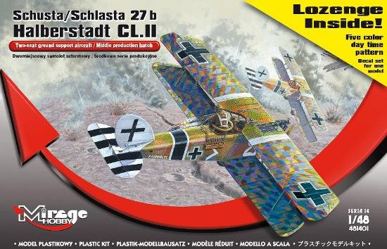 Mirage Hobby 481401 Schusta/Schlasta 27b Halberstadt CL.II + décalcomanies losanges (1/48)