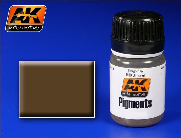Pigment Terre Foncée AK081 d&amp;#39;AK Interactive, 35 ml