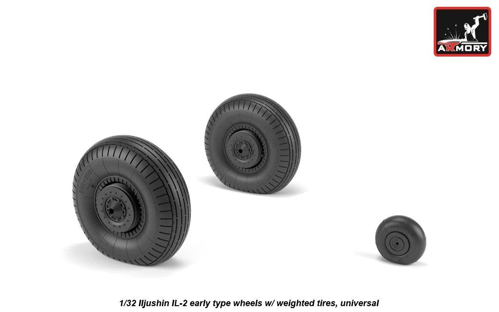 Armory Models AW32015 Iljushin IL-2 Bark, roues de type ancien avec pneus lestés, échelle 1/32 – image 5