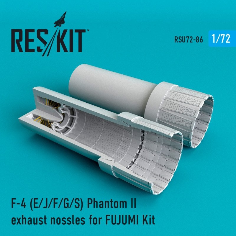 RESKIT RSU72-0086 Touffes d&amp;#39;échappement F-4 E/J/F/G/S Phantom II pour Fujimi 1/72