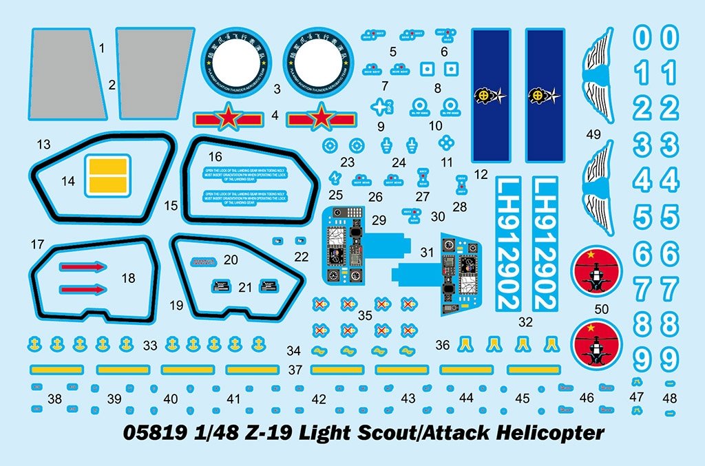 Trumpeter 05819 Z-19 Hélicoptère léger de reconnaissance/attaque 1/48 – image 4
