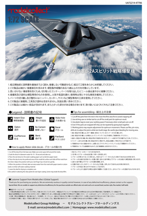 Maquette Modelcollect UA72214 Bombardier furtif B-2A Spirit de l&amp;#39;USAF avec missile AGM-158, échelle 1/72 – image 2