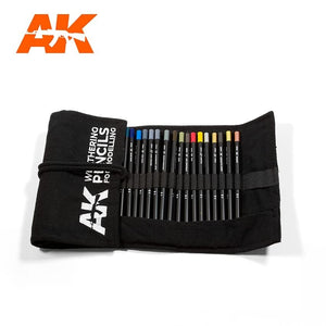 Crayons de vieillissement AK Interactive AK10048, gamme complète, étui en tissu – image 2