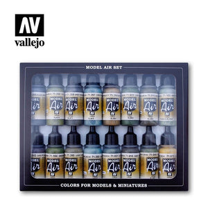 Vallejo 71193 Model Air - RLM Coffret complet 16 pièces x 17 ml