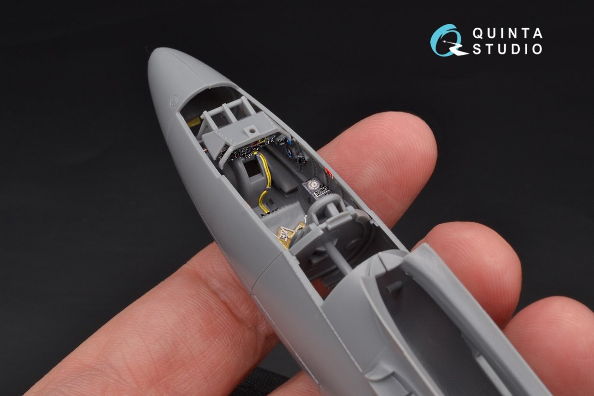 Intérieur imprimé en 3D et coloré sur papier décalcomanie Quinta Studio QD48106 He-162 (pour maquette Tamiya) 1/48 – immagine 8