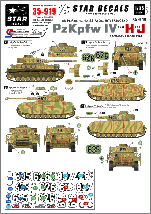 Star Decals 35-919 PzKpfw IV Ausf H et J 1/35
