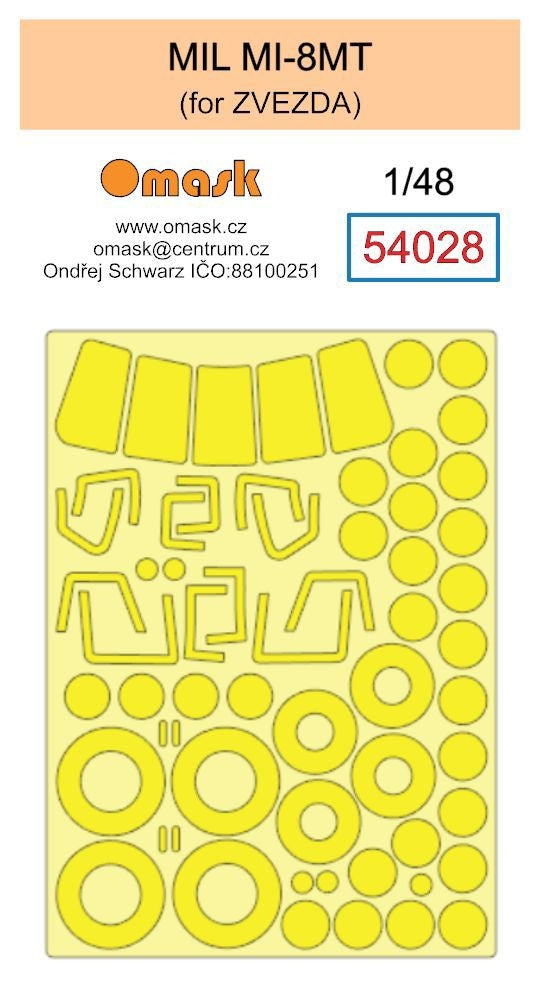Masque Omask 54028 MIl MI-8MT (pour Zvezda 4828) 1/48