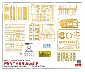 Maquette Rye Field 5045 du char moyen allemand Sd.Kfz.171 Panther Ausf. F avec chenilles fonctionnelles, échelle 1/35 – image 4