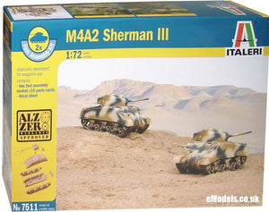 Italeri 7511 Char moyen américain M4A2 Sherman III (1/72)