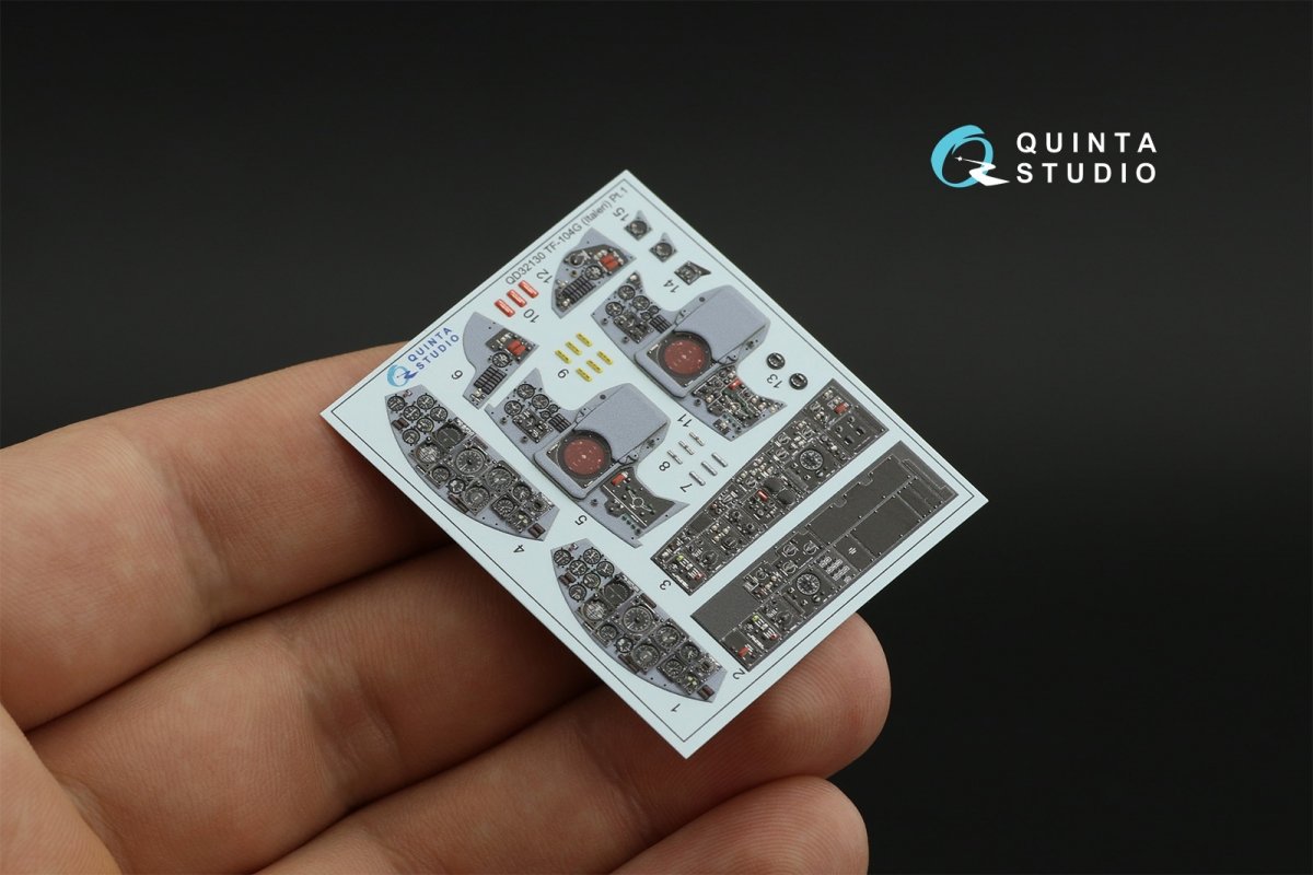 Intérieur imprimé en 3D et coloré sur papier décalcomanie Quinta Studio QD32130 TF-104G (Italeri) 1/32  – image 5