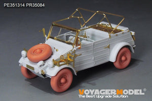 Kit de mise à niveau Voyager Model PE351314 pour Kubelwagen Type 82 (version troupes d&amp;#39;Afrique) de la Seconde Guerre mondiale, compatible avec le modèle MENG VS-015 au 1/35. – image 7