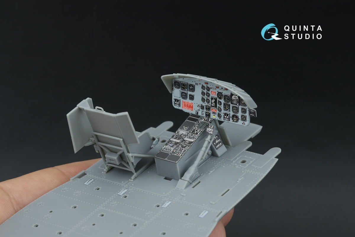 Intérieur imprimé en 3D et coloré pour UH-1B (Trumpeter) de Quinta Studio QDS-35158 (petite version) à l&amp;#39;échelle 1/35 – Bild 8
