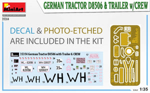 MiniArt 35314 Tracteur allemand D8506 et remorque avec équipage 1/35 – immagine 2