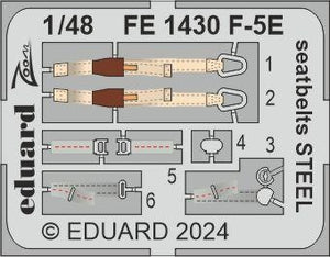 Ceintures de sécurité Eduard FE1430 F-5E, STEEL AFV CLUB, EDUARD 1/48
