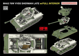 Rye Field Model 5136 M4A3 76W VVSS Sherman Late Upgrade Version Full Interior 1/35 – zdjęcie 4