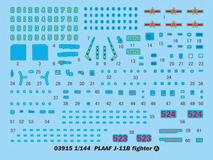 Trumpeter 03915 Chasseur J-11B de l&amp;#39;Armée de l&amp;#39;air chinoise au 1/144 – image 3