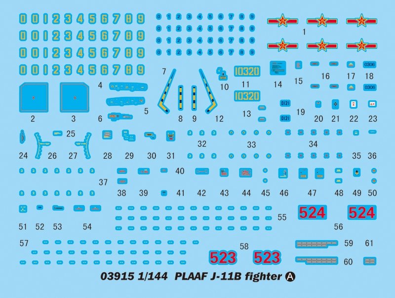 Trumpeter 03915 Chasseur J-11B de l&amp;#39;Armée de l&amp;#39;air chinoise au 1/144 – image 3
