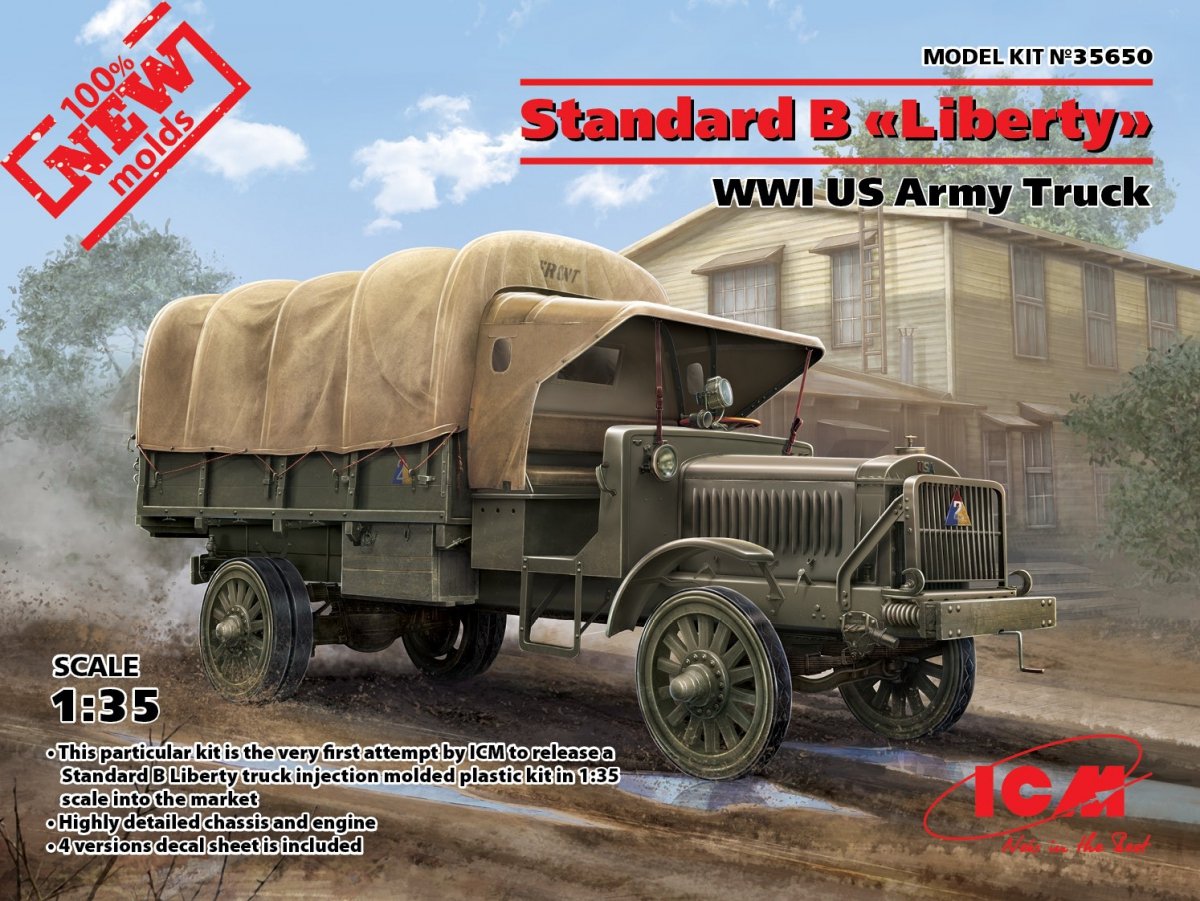 ICM 35650 Standard B Liberty, camion de l&amp;#39;armée américaine de la Première Guerre mondiale (1/35)