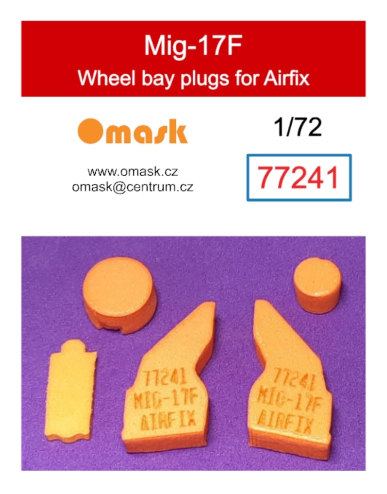 Omask 77241 Bouchons de puits de train d'atterrissage pour Mig-17F (pour Airfix) 1/72
