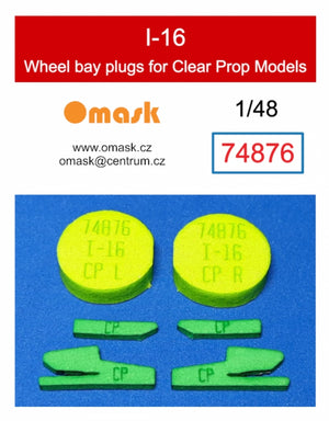 Bouchons de passage de roue Omask 74876 I-16 (pour maquettes Clear Prop) 1/48