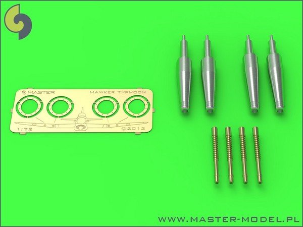 Canons Master AM-72-064 Hawker Typhoon Mk IB de type ancien avec tubes non couverts