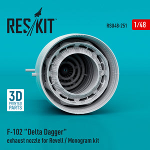 RESKIT RSU48-0251 F-102 « DELTA DAGGER » TUYAU D&amp;#39;ÉCHAPPEMENT POUR MAQUETTE REVELL / MONOGRAM (IMPRIMÉE EN 3D) 1/48  – immagine 2