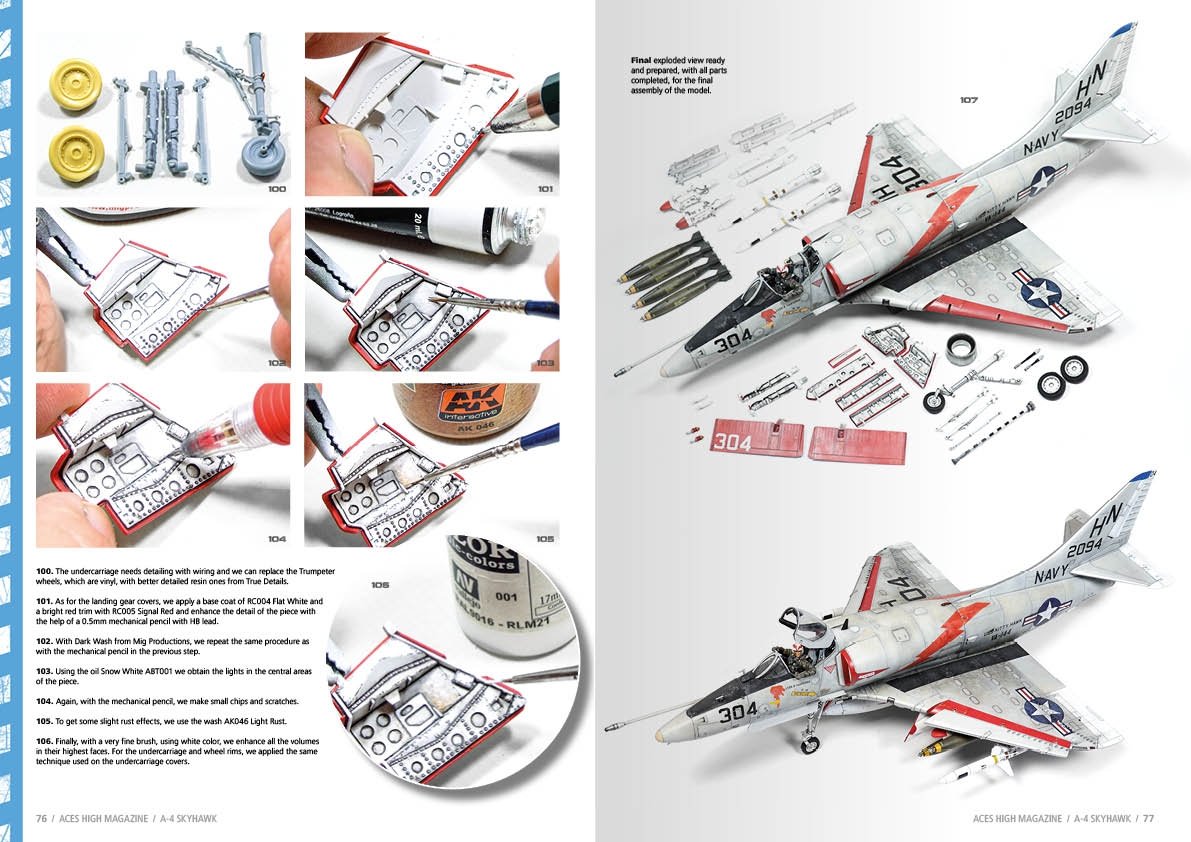 AK-Interactive AK2939 ACES HIGH MONOGRAPHIC SERIES : SKYHAWK (Anglais / Espagnol) – immagine 4