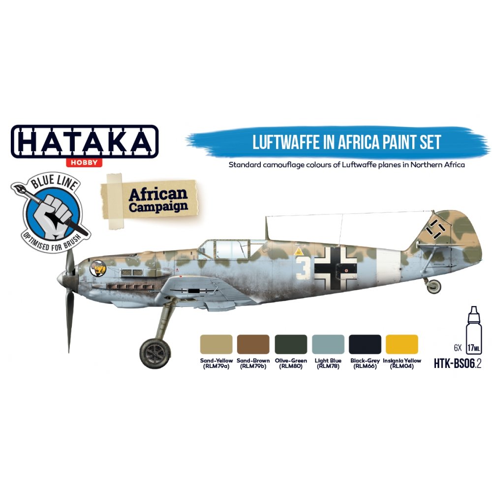 Hataka HTK-BS06.2 Luftwaffe in Africa paint set (6x17ml) – zdjęcie 2